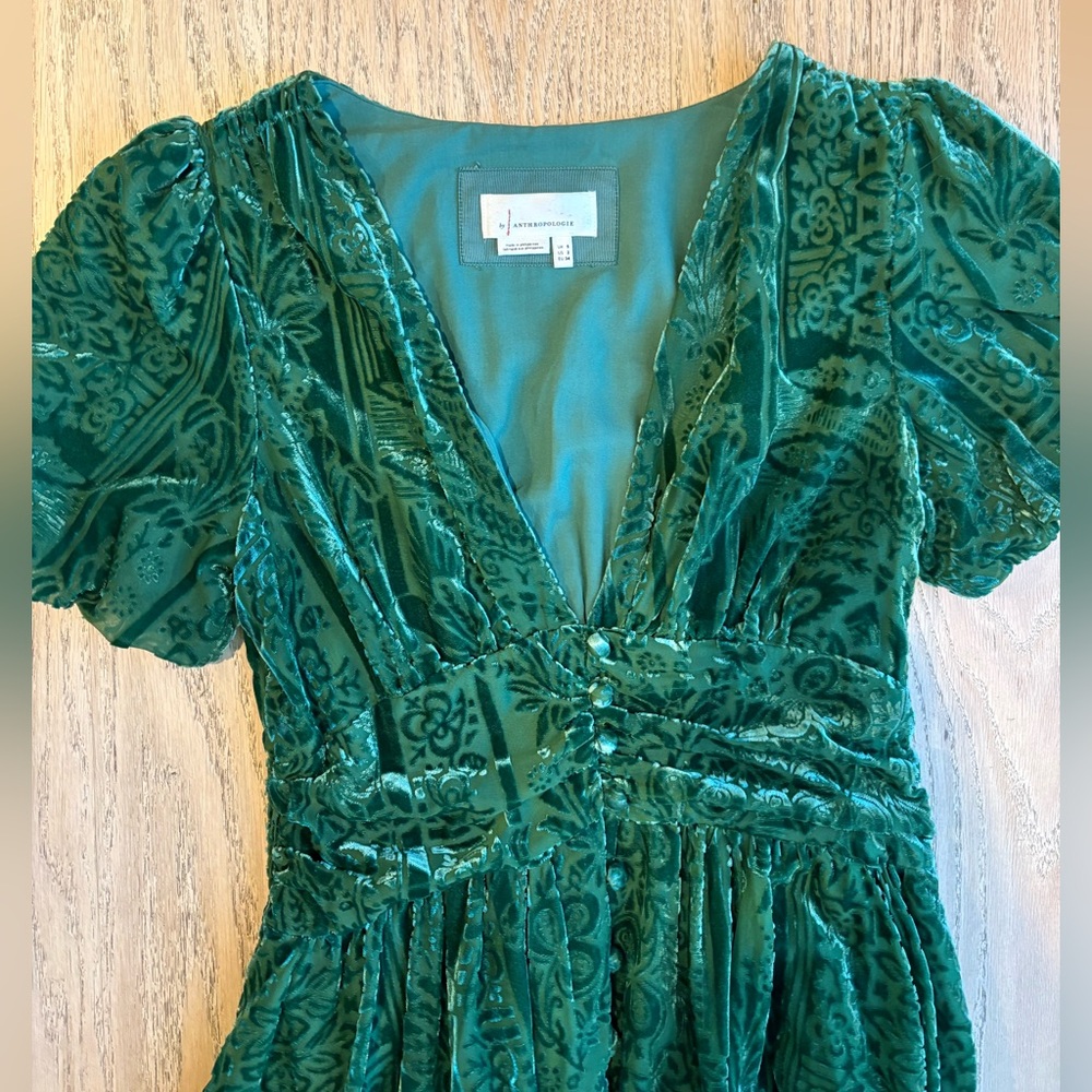 Anthropologie Catalina Burnout Velvet Maxi Dress